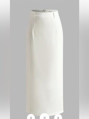 Commense Elegant Slit Back Maxi Skirt Without belt